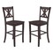 Flash Furniture Gray Wash Walnut Solid Wood Bar Stools, 2PK ES-STBN1-29-GY-2-GG - alternate 8
